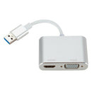Usb3.0 To Hdmi Vga Adapter 4K Hd 1080P Multi-Display 2-In-1 Usb To Hdmi Con