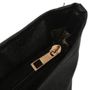 Women's Leather Satchel Shoulder Bag Leather Handbag Big Zipper (Black)