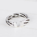 Elegant Knitting Twist Open Rings Wedding Jewelry For Women-It Can Be adjus