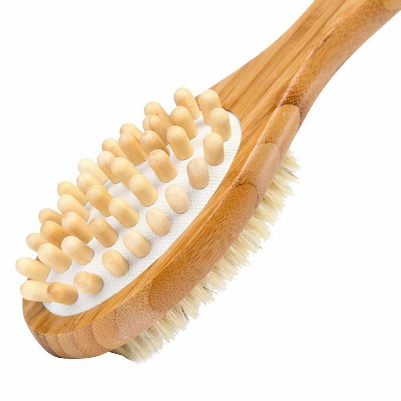 Body Brush, Bath Brush, Health Brush Long Handle Brush for Back, Natural Br P1C9