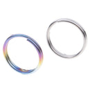 2Pcs 14mm Titanium alloy key ring TC4 flashlight clip keychain circl Gw
