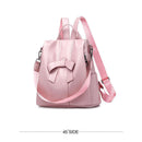 Women'S Shoulder Backpack Soft Leather Sweet Lady Bow Casual Travel Backpac U5E6
