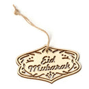 10pcs DIY Eid Mubarak Ornaments Wooden Hollow Pendants Crafts Ramadan Decor BX