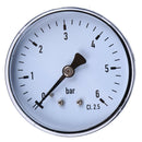 Metal 1/4 NPT 2.3in Face 6 Bar Air Compressor Hydraulic Pressure Gauge