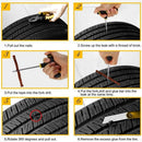 Car Tubeless Tyre Tire Puncture Repair Plug Repairing Kit Needle Patch Fix U5C3