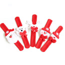 1pc New Christmas Santa Claus Snowman Dog Bear Plush Slap Bracelet OZ