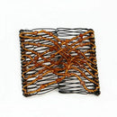 2Pc EZ Comb Ladies Party Hair Styling Magic Double Ho Clip Stretchy Gift O6A9