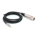 1.5m XLR 3pin Female to 3.5mm Stereo TRS Male Audio Adapter Cable for Microphone