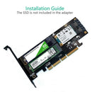 3 in 1 PCI-E 4X To SATA SSD M.2 NGFF NVME and SATA3 Adapter Converter Card