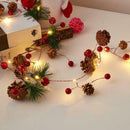 2m 20LED Lamp String Pinecone Shape Copper Battery Warm White Xmas Decor A