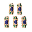 5x Dreadlock Hair Decoration Tube Hair Braid Rings Clips DIY Cuffs Jewelry