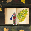 DIY Special Shape Diamond Painting Leather Rose Bookmark Tassel Embroidery