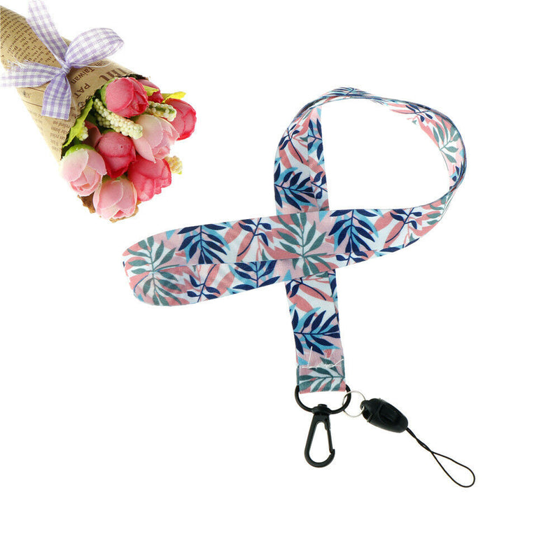 leaves neck strap lanyards for keys phone straps holder diy hang rope  Z