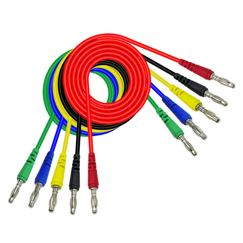 10x Laboratory Cable 4mm Banana Plug To Banana Plug