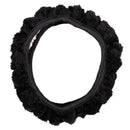 Fluffy fur plain steering wheel car cover car truck suv elegent washable -