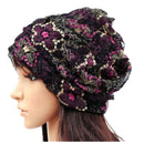 Women Lady Winter Bandana Beanie Turban Head Wrap Band Lace Hat Warm Cap, B