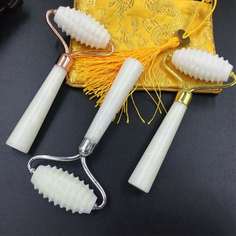 Random 3 Colour Jade Stone Needle Derma Face Arms Neck Massage Roller Ancie Q9D8