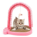 Cat Scratcher And Grooming Arch, Self Groomer and Massager With Catnip and