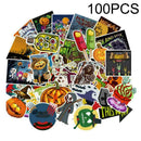 100Pcs Halloween Skateboard Stickers bomb Vinyl Laptop Luggage Decals Stick I9T0