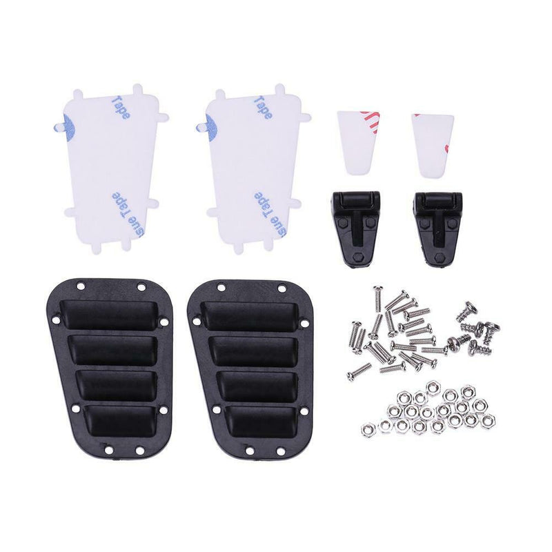 1Set TRX4 Black Plastic Intake Grille Cover & Engine Cover Hinge for 1/10 R