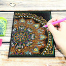 DIY Mandala Special Shaped Diamond Painting 50 Pages Sketchbook A5 Notebook