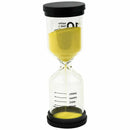 1 Yellow Glass + Sand 10 minute tick time Hourglass With packaging 13*4.3cm O2G2