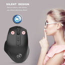 Hxsj 2.4G Receiver Wireless Game Mouse Adjustable 2400Dpi 6 Buttons Recharg O2A5