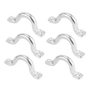 6x 10mm Trailer Solid Brushed Rope Tie Horse Cargo RV Boat D-Ring Loop, 316
