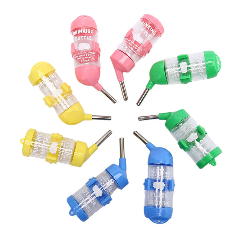 80ml Plastic Hamster Drinker Water Bottle Dispenser Hanging Pet Drinking BoSEAU