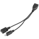 5X(Micro USB Host OTG Cable with Micro USB Power for Nexus 4 5 7 10 Galaxy I9L3)