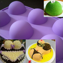 6-Cavity Food Grade Silicone Mold for Cookie Chocolate Mousse Biscuit Bread