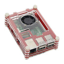 Clear Acrylic Case Shell Enclosure Box +Cooling Fan For Raspberry Pi 3 B +  3C