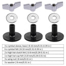 18Pcs Drum Set Cymbal Replacement Parts Accessories(3Pcs Cymbal Sleeves +3P