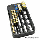 Battery Storage Organizer Case + Removable Battery Tester Support AAA,AA,