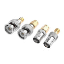 4pcs BNC to SMA Male/Female 4 Type Straight Converter Connectors Adapters