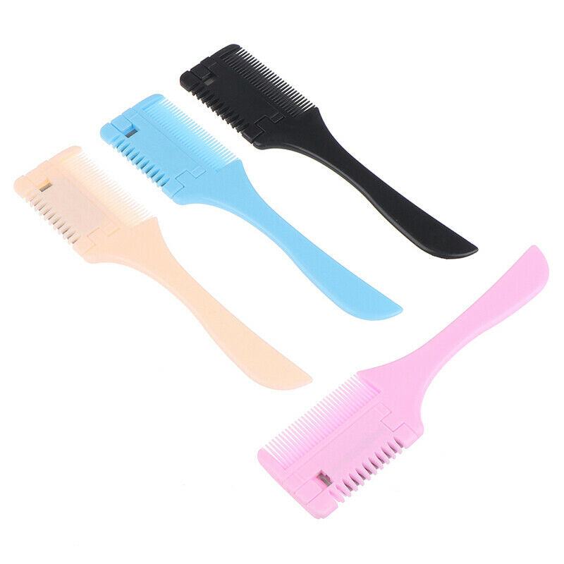 Double Sides Hair Cutting Thinning Hair Razor Comb Trimmer With Blades DIY T Gw