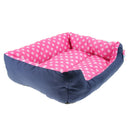 Pet Sofa Shape Dot Print Bed For Cats or Small Medium Dogs Pink