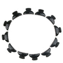 Pack of 12pcs Fashion Black Mini Plastic Bulldog Hair Claw Clamp Bangs Clip