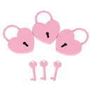 3 Pcs Mini Metal Heart Shape Padlock Lock with Key for Jewelry Diary Door