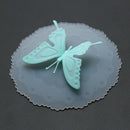 Cute Butterfly Silicone Cup Lids Anti-dust Leakproof Mugs Cover (Blue) A