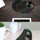USB Wired High-Precision Optical Vertical Mouse with Adjustable DPI and RGB