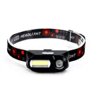 Waterproof Torch USB Charging XPE+COB LED Flashlights Headlight (Black) A