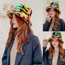 Women Leopard Print Faux Fur Hat Winter Warm Plush Fisherman Cap Bucket Ha L0Z2
