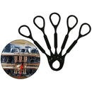 5 Pieces Black Elastic Silicone Rubber Trumpet Slide Stopper Ring Accessory