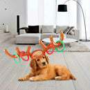 2pcs Inflatable Reindeer Antlers Hat Christmas Toss Toys with 12x Rings Kit