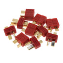 5 Pairs Non-slip Male Female T Plug Connectors, Fireproof  for RC Lipo Battery