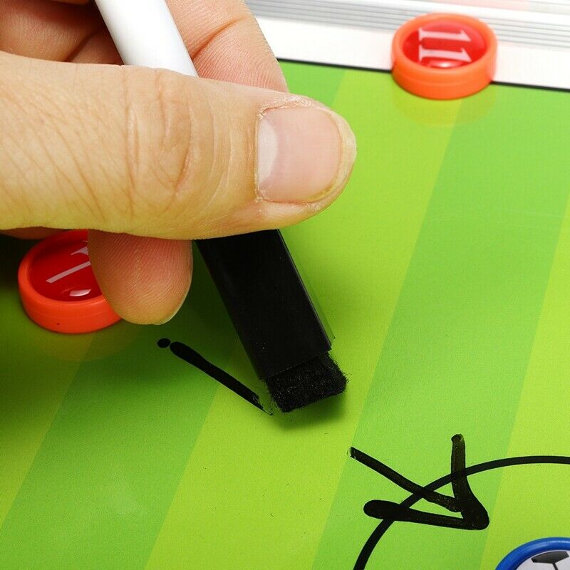Portable Football Tactic Board Training Guide Double Sided Magnetic Tactic  P1B4
