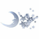 Moon and Stars Wall Stickers - 30cm Largest Moon with 66 Pcs Different Size J5K9