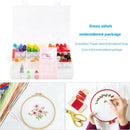 50 Colored Embroidery Thread Cross Stitching Needle Set Colorful Sewing Kit