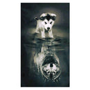 Wolf Reflection 5D Diamond Painting Paint By Number Kits for Adults Beginners